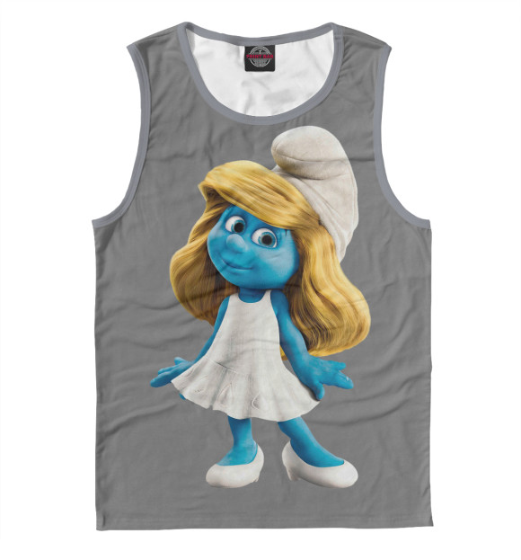 Мужская майка с изображением Смурфетта цвета Белый