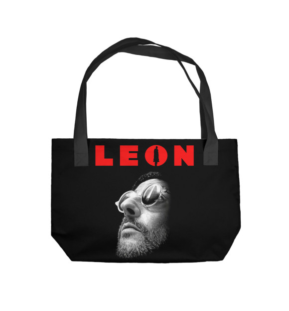 Пляжная сумка с изображением Леон цвета 