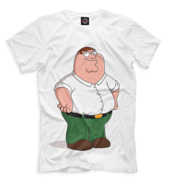 Мужская футболка с изображением Питер цвета Белый