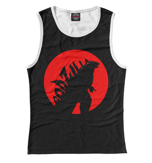 Майка для девочки с изображением Godzilla цвета Белый