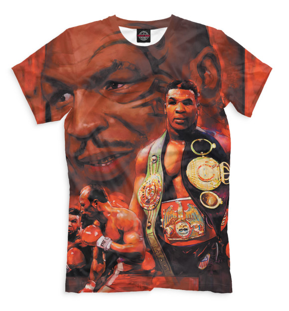 Футболка для мальчиков с изображением Майк Тайсон цвета Светло-коричневый