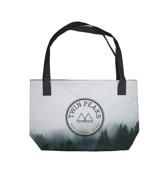 Пляжная сумка с изображением Твин Пикс цвета 