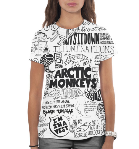 

Футболки Print Bar, Белый, Arctic Monkeys