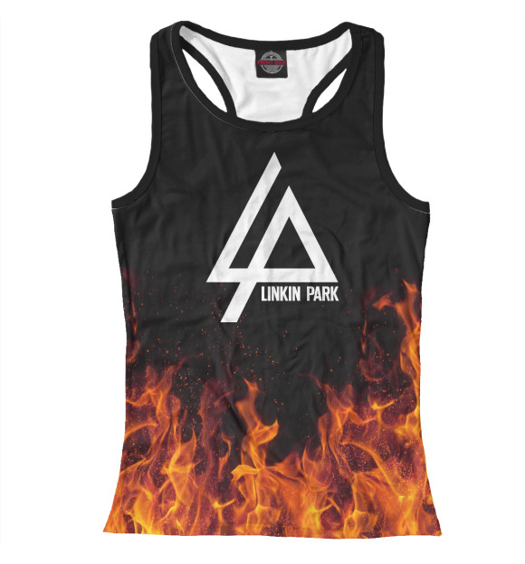 Женская майка-борцовка с изображением Linkin Park цвета Белый