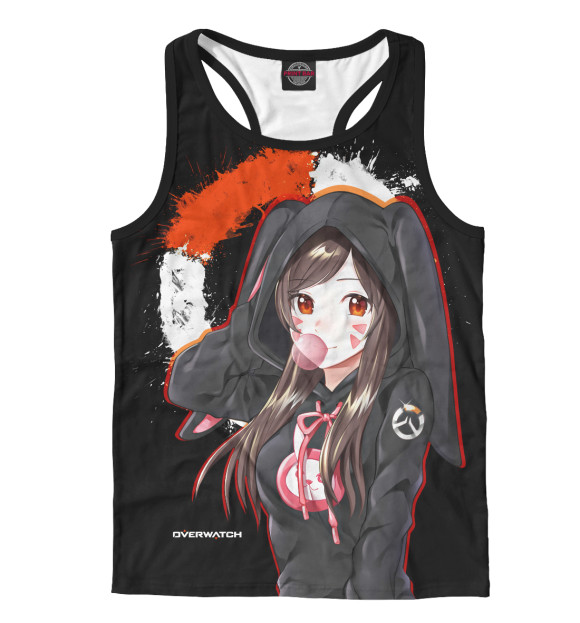 Мужская майка-борцовка с изображением Overwatch цвета Белый