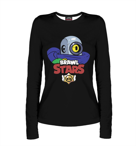 Женский лонгслив с изображением Brawl Stars Ricochet цвета Белый