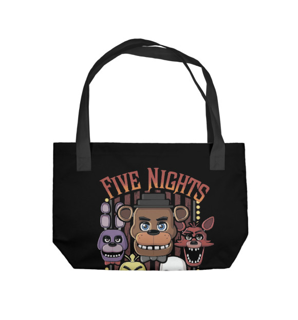 Пляжная сумка с изображением Five Nights at Freddy’s цвета 