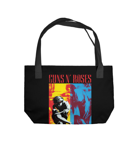 Пляжная сумка с изображением Guns N' Roses цвета 