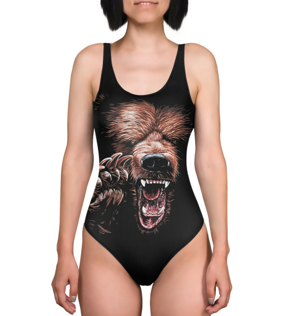 Купальник-боди с изображением Медведь цвета 