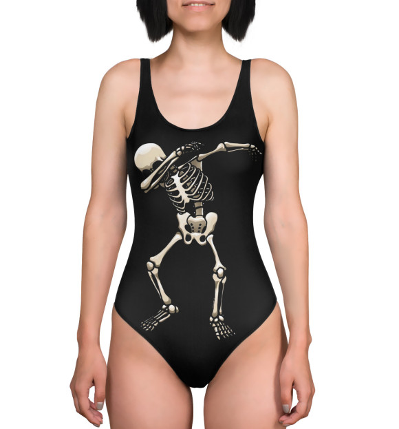 Купальник-боди с изображением Скелет цвета 