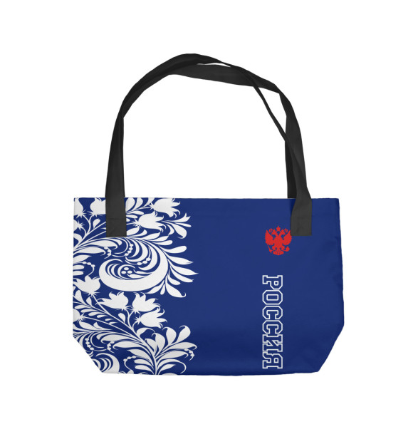 Пляжная сумка с изображением Герб России цвета 