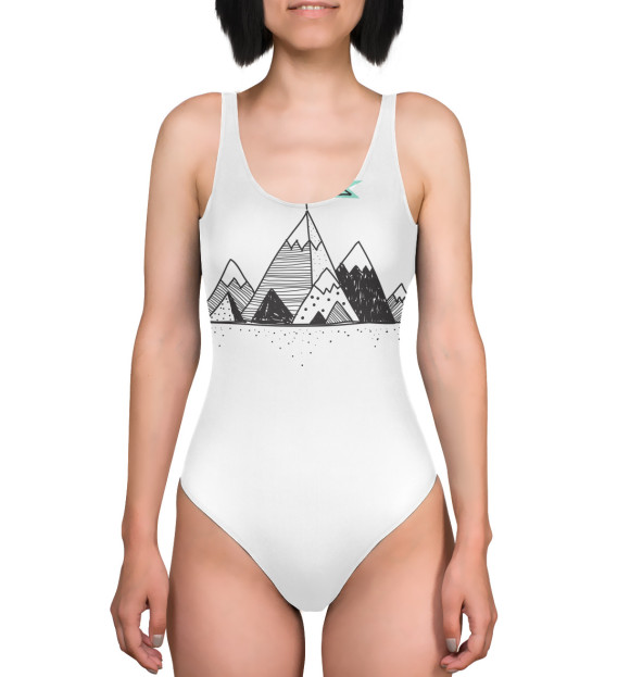 Купальник-боди с изображением Покорение эвереста цвета 