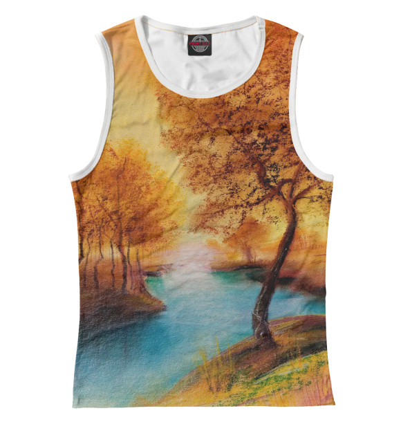 Майка для девочки с изображением Осень цвета Белый