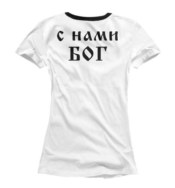 Футболка для девочек с изображением Слава Богу мы Казаки! цвета Белый