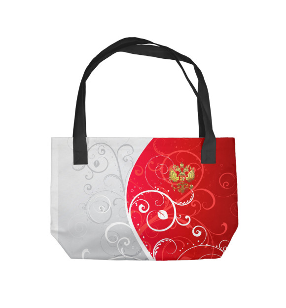 Пляжная сумка с изображением Узоры с гербом цвета 