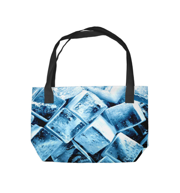 Пляжная сумка с изображением Кубики льда цвета 