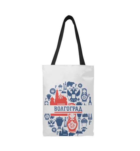 Сумка-шоппер с притом Волгоград цвета  Сумка-шоппер с изображением Волгоград цвета
