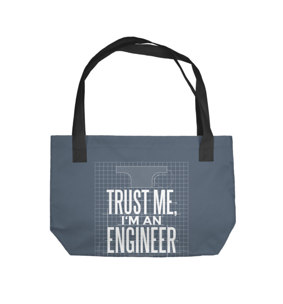 Пляжная сумка с изображением Инженер цвета 