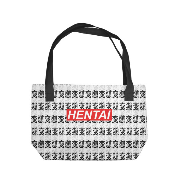 Пляжная сумка с притом Hentai цвета  Пляжная сумка с изображением Hentai цвета