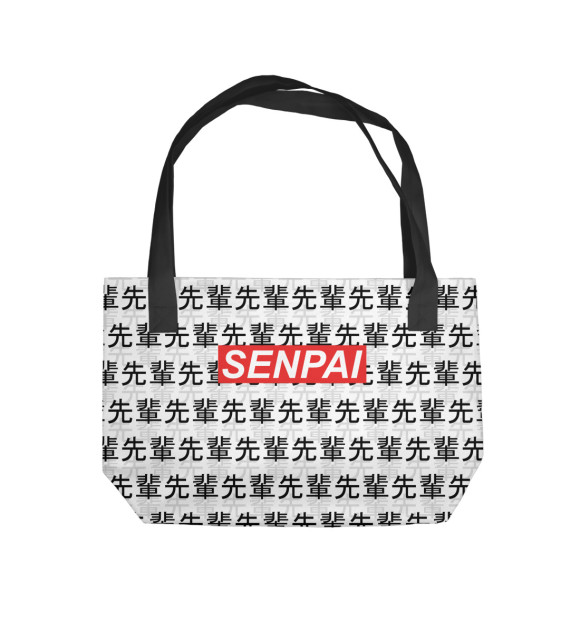 Пляжная сумка с изображением SENPAI цвета 