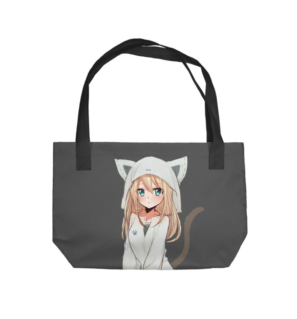 Пляжная сумка с изображением Аниме тян цвета 