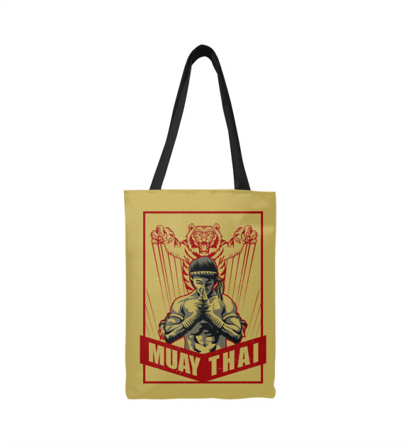 Сумка-шоппер с изображением MUAY THAI цвета 