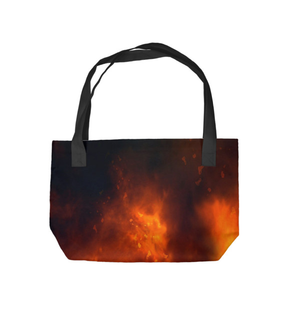 Пляжная сумка с изображением Пламя цвета 