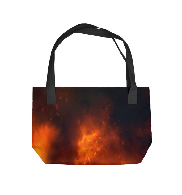 Пляжная сумка с изображением Пламя цвета 