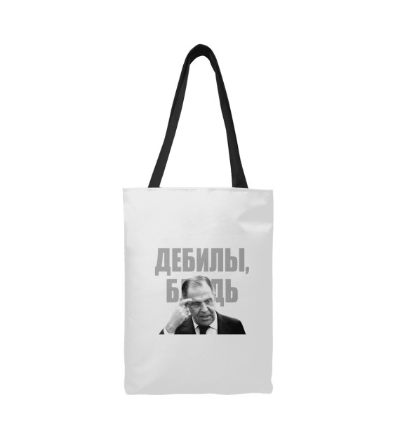 Сумка-шоппер с изображением Лавров цвета 