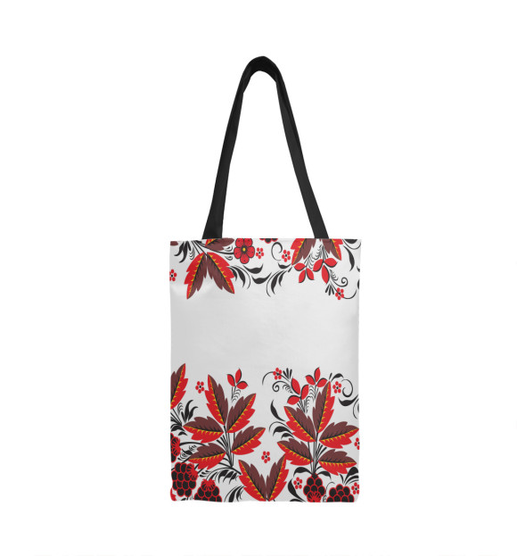 Сумка-шоппер с изображением Лариса роспись хохлома цвета 