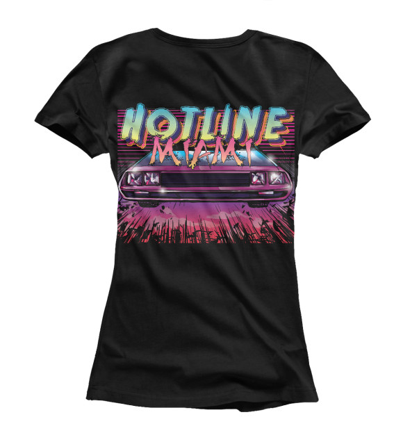 Футболка для девочек с изображением Hotline Miami цвета Белый
