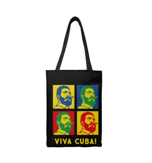Сумка-шоппер с изображением Viva Cuba цвета 