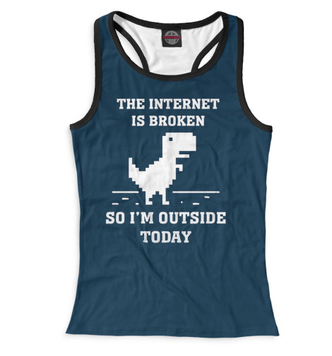 

Майки борцовки Print Bar, Белый, The Internet is Broken