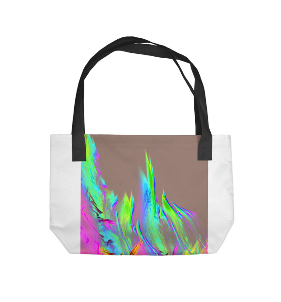 Пляжная сумка с изображением Яркая психоделика цвета 