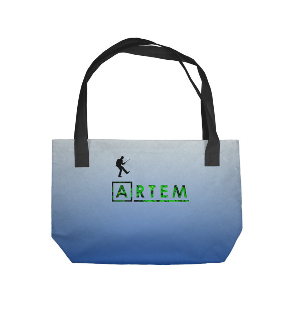 Пляжная сумка с изображением Артём в стиле Доктор Хаус цвета 