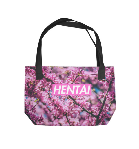Пляжная сумка с изображением Sakura hentai цвета 