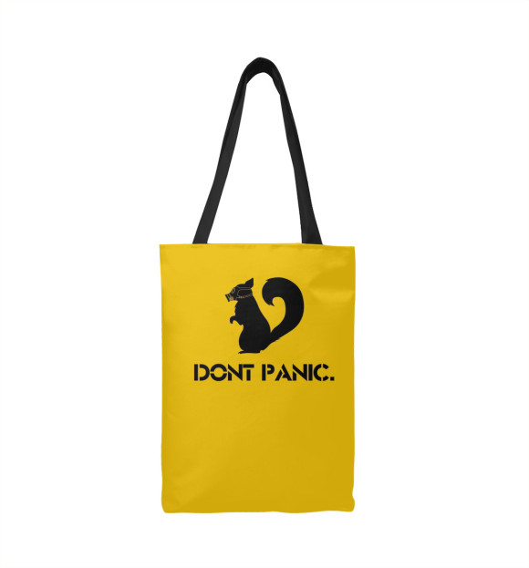Сумка-шоппер с изображением Dont panic цвета 