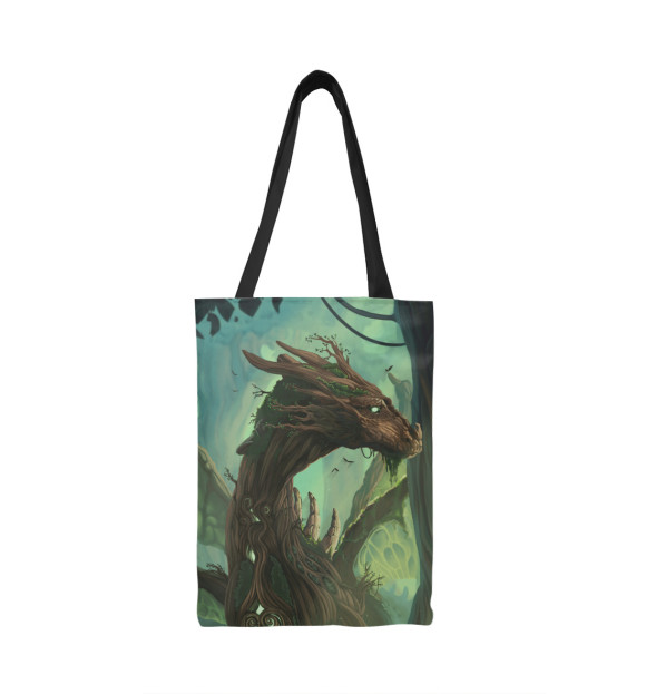 Сумка-шоппер с изображением Лесной дракон цвета 