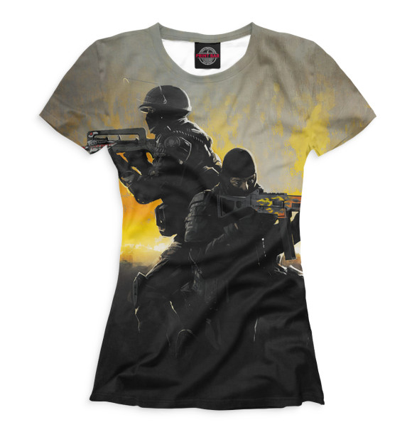 Футболка для девочек с изображением Counter-Strike цвета Белый