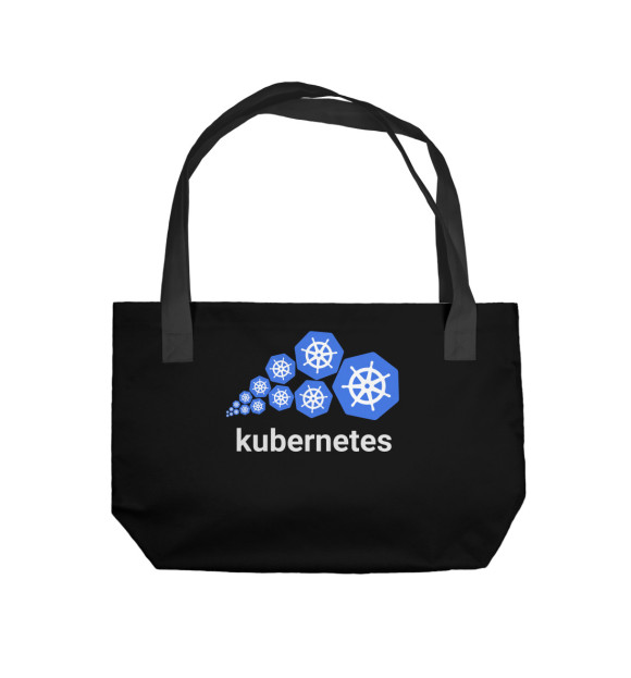 Пляжная сумка с изображением Kubernetes цвета 