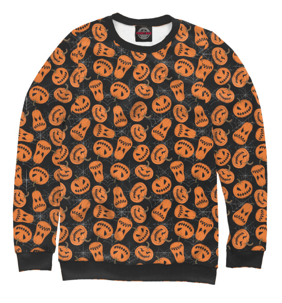 Свитшот для мальчиков с изображением Halloween Pumpkin цвета Белый
