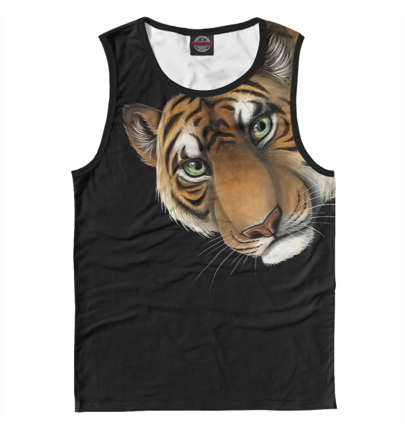 Мужская майка с изображением Кто тут? цвета Белый