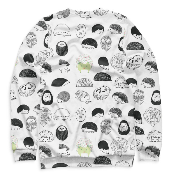 Свитшот для девочек с изображением Ёжики цвета Белый