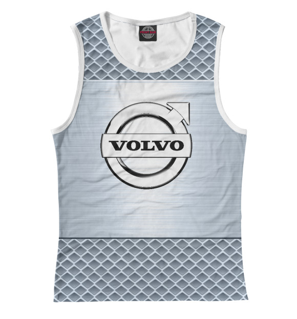 Женская майка с изображением Volvo цвета Белый