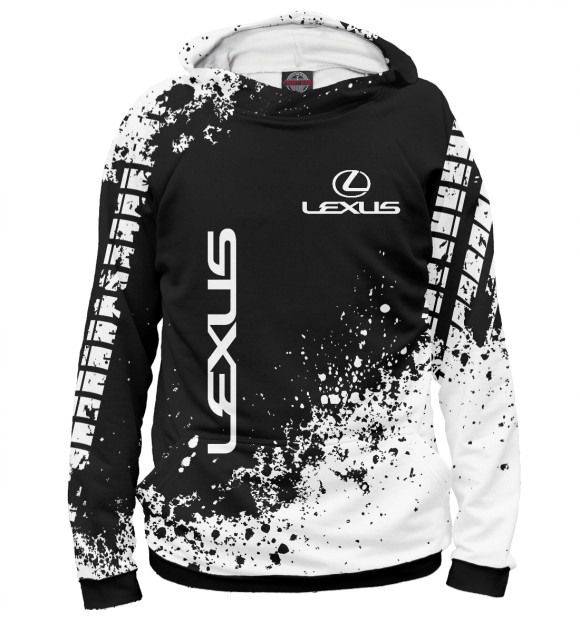 Женское худи с изображением Lexus цвета Белый