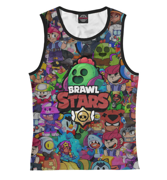 Майка для девочки с изображением Brawl Stars: Spike цвета Белый