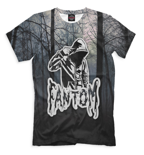 Мужская футболка с изображением Fantom цвета Черный