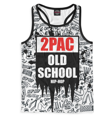 

Майки борцовки Print Bar, Белый, 2Pac