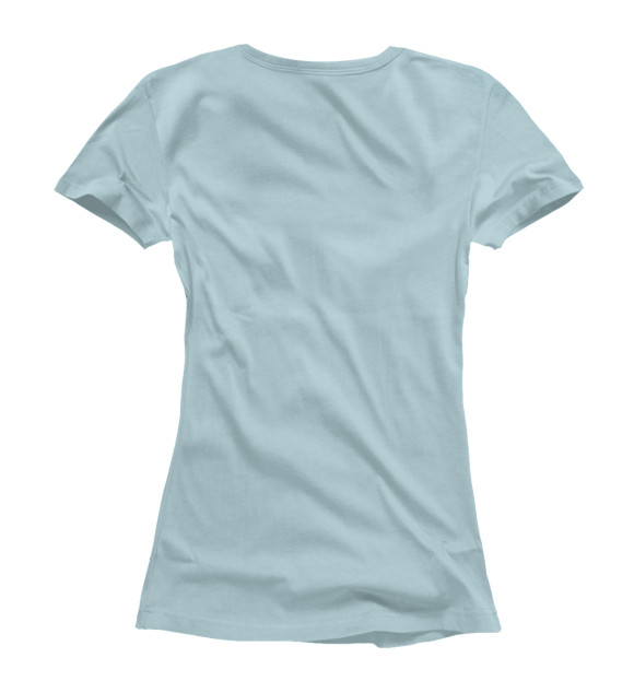 Женская футболка с изображением Хоккейный кубок с клюшками цвета Белый