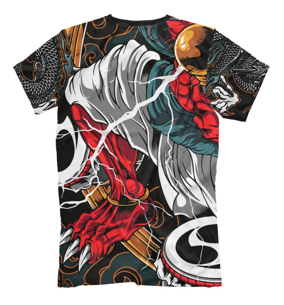 Мужская футболка с изображением Irezumi цвета Белый